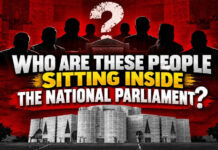 Who are these people sitting inside the National Parliament?